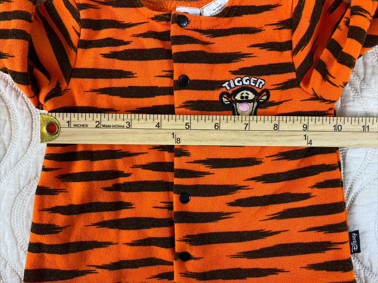 Disney Sweater 3-6 Months Winnie The Pooh Button Orange Tigger Striped Infant