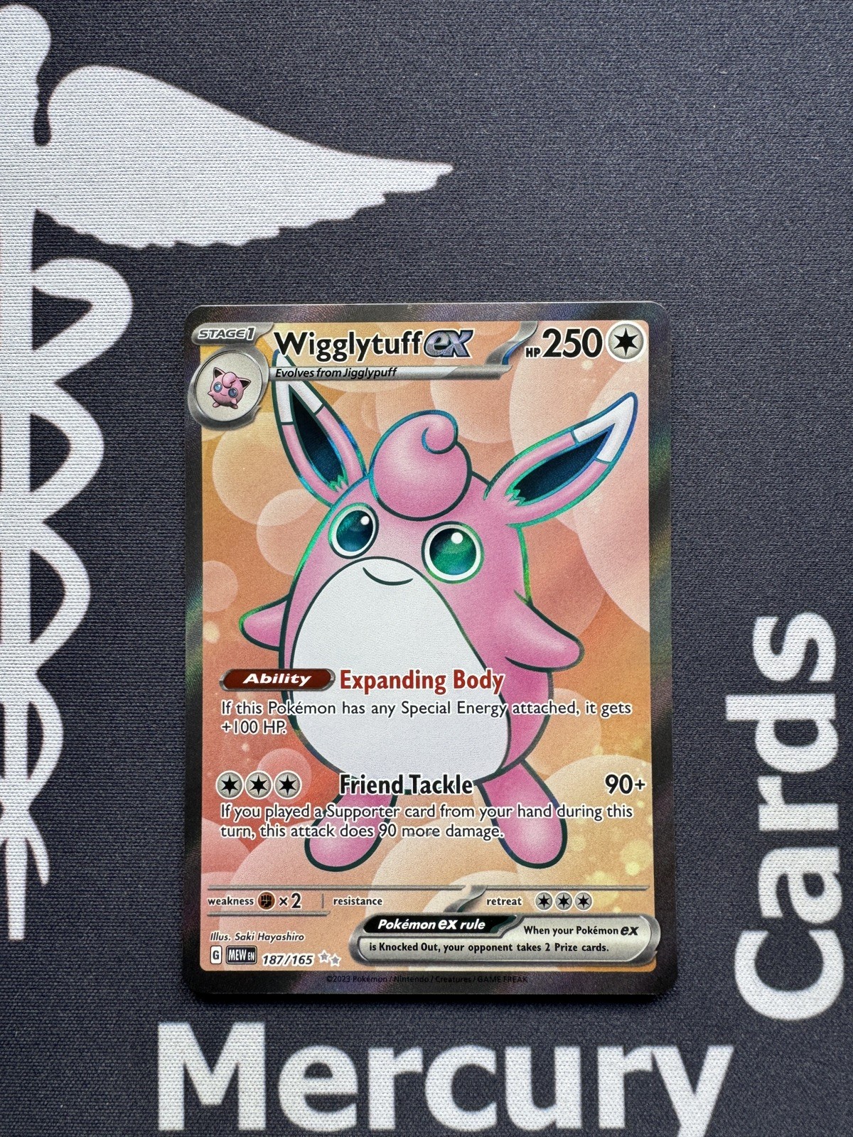 Pokémon TCG 1x Wigglytuff Ex – Full Art – 151 – 187/165 NM