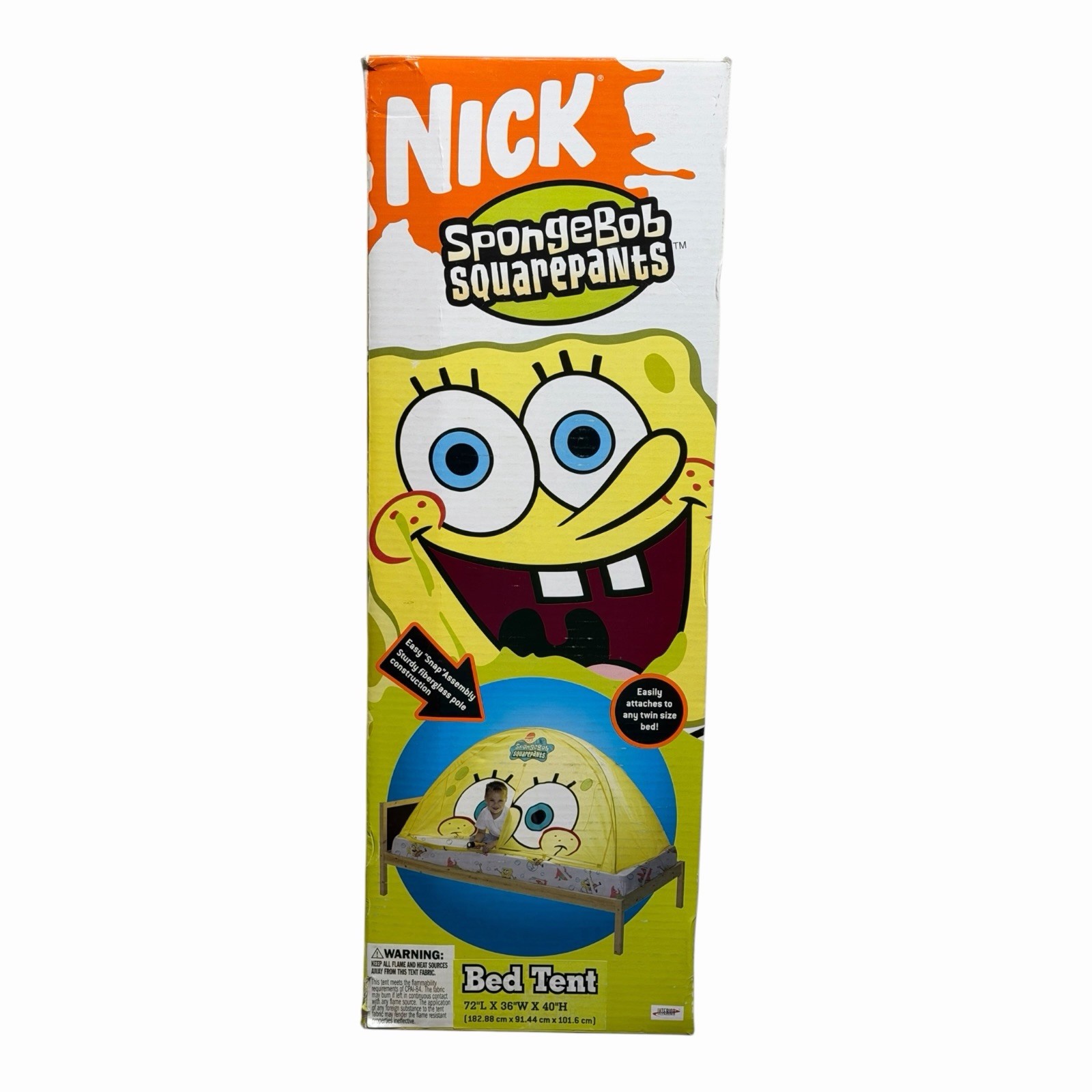 Rare 2004 Nickelodeon SpongeBob SquarePants Bed Tent New Open Box Twin Bed VTG