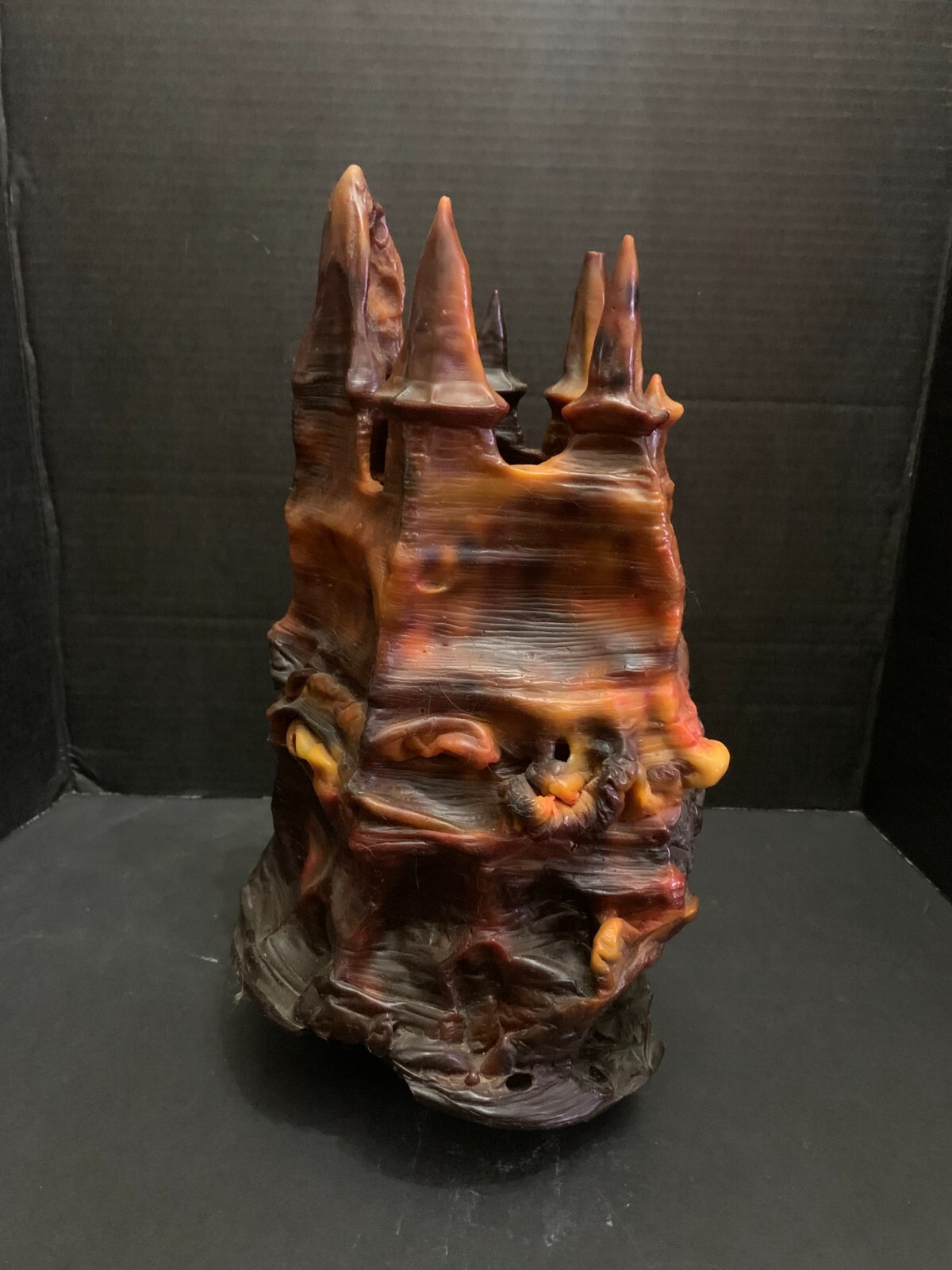 Vintage 1970’s-80’s Retro Mod Wax Pillar Candle Holder Castle