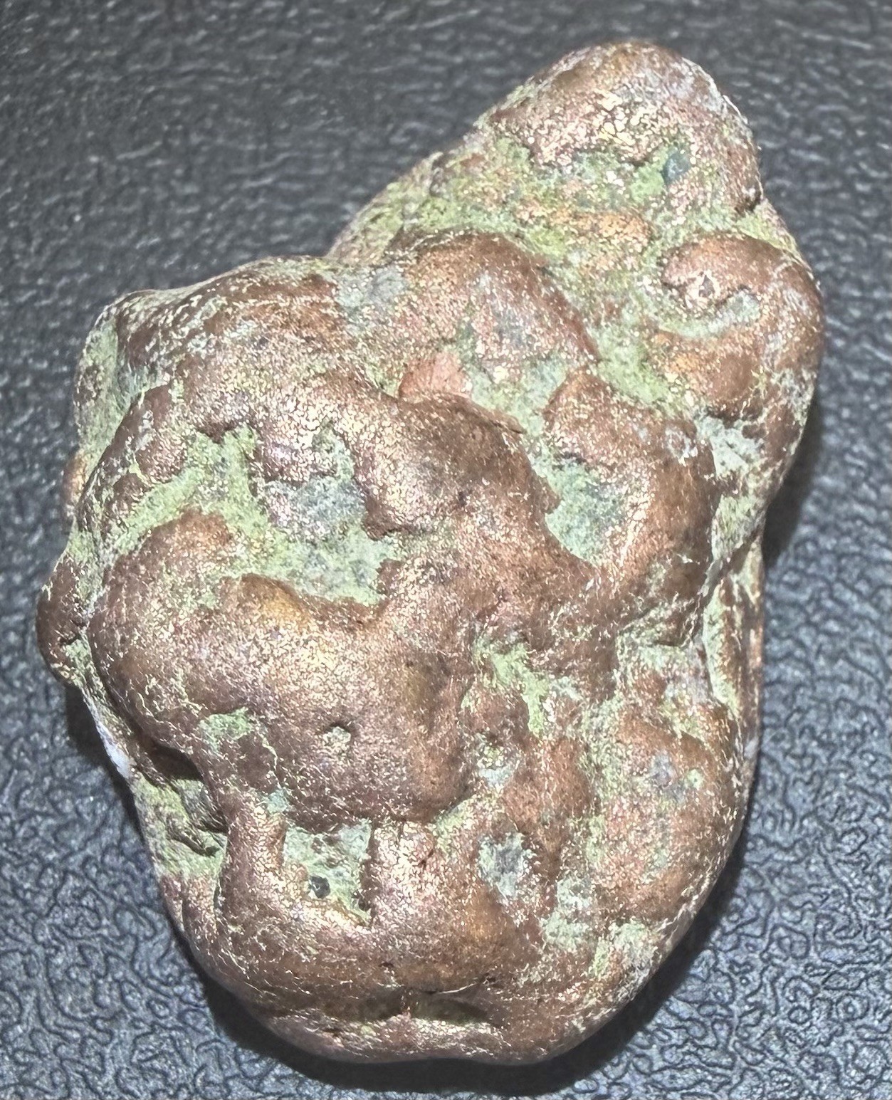 1oz Solid Copper Nugget w Natural Green Epidote Matrix – Keweenaw, Michigan