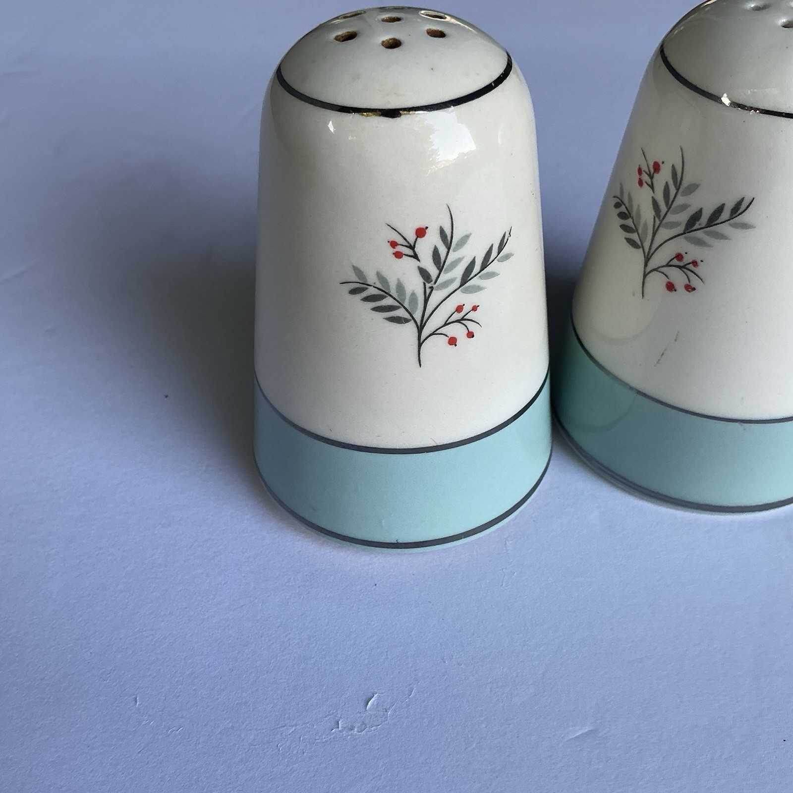 Homer Laughlin Cavalier Eggshell Triumph Seven Holes Salt And Pepper Shakers