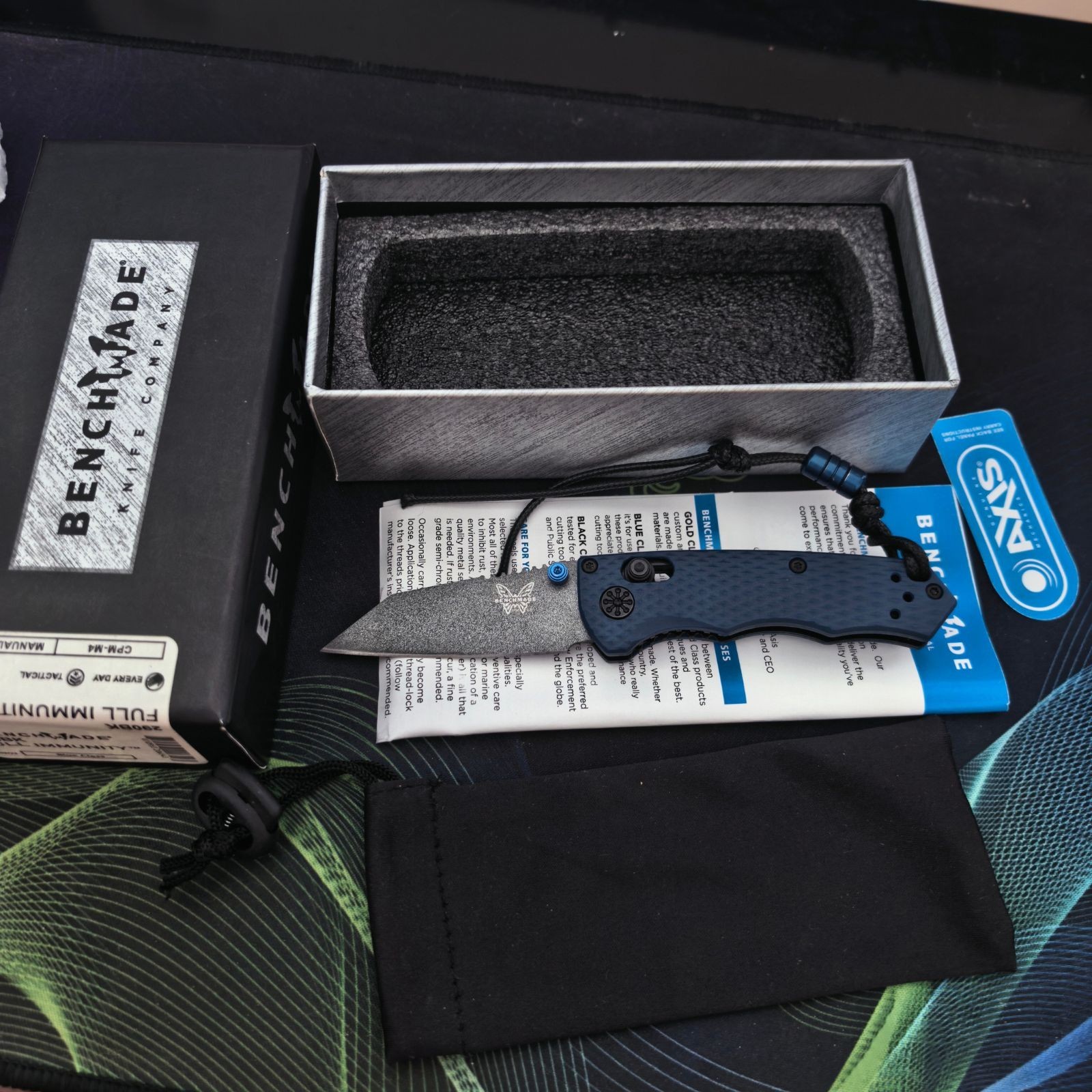 Benchmade 290BK Full Immunity CPM-M4 Crater Blue Wharncliffe EDC Knife