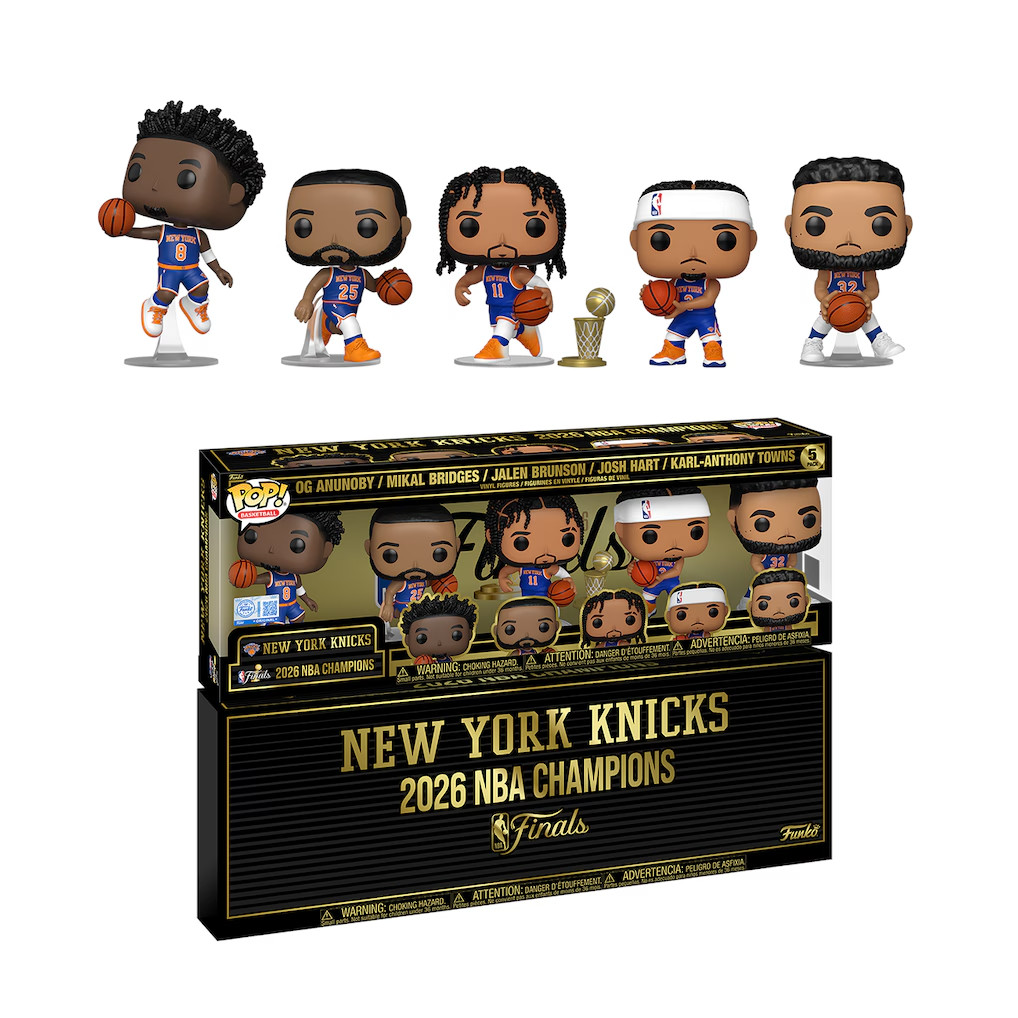 NEW YORK KNICKS FUNKO POP SET–2026 NBA FINALS CHAMPS 5-PACK SET-BRUNSON,OG,HART