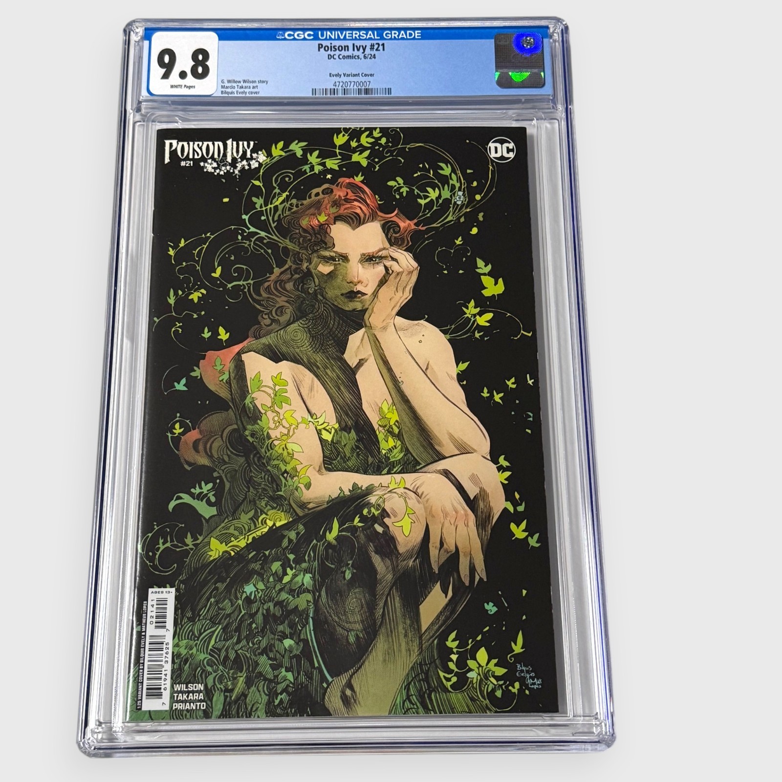 CGC 9.8 Poison Ivy #21 – 2024 Bilquis Evely 1:25 Inventive Variant Cover