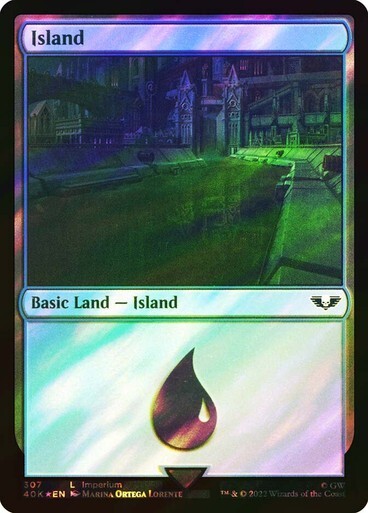 Island (#307) Warhammer 40,000 Commander – Surge Foil MTG NM