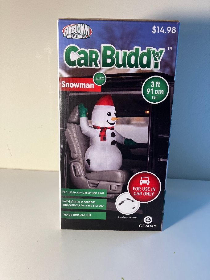 SNOWMAN Car Buddy Never Used Sealed Box
