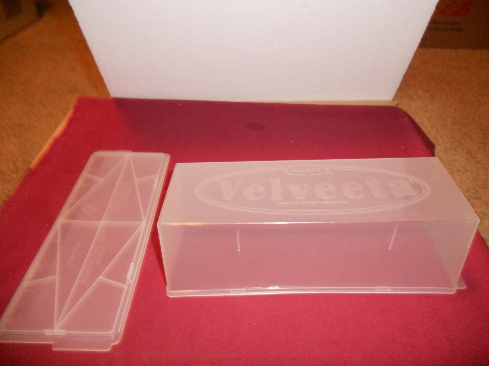 Vtg Tupperware Velveeta Cheese Keeper Clear Rectangular Dish Plastic Container