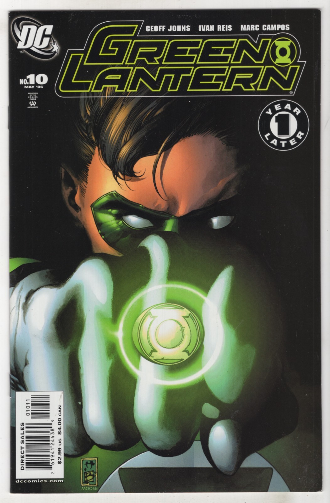 Green Lantern #10 (May 2006 DC) [One Year Later] Geoff Johns, Ivan Reis o