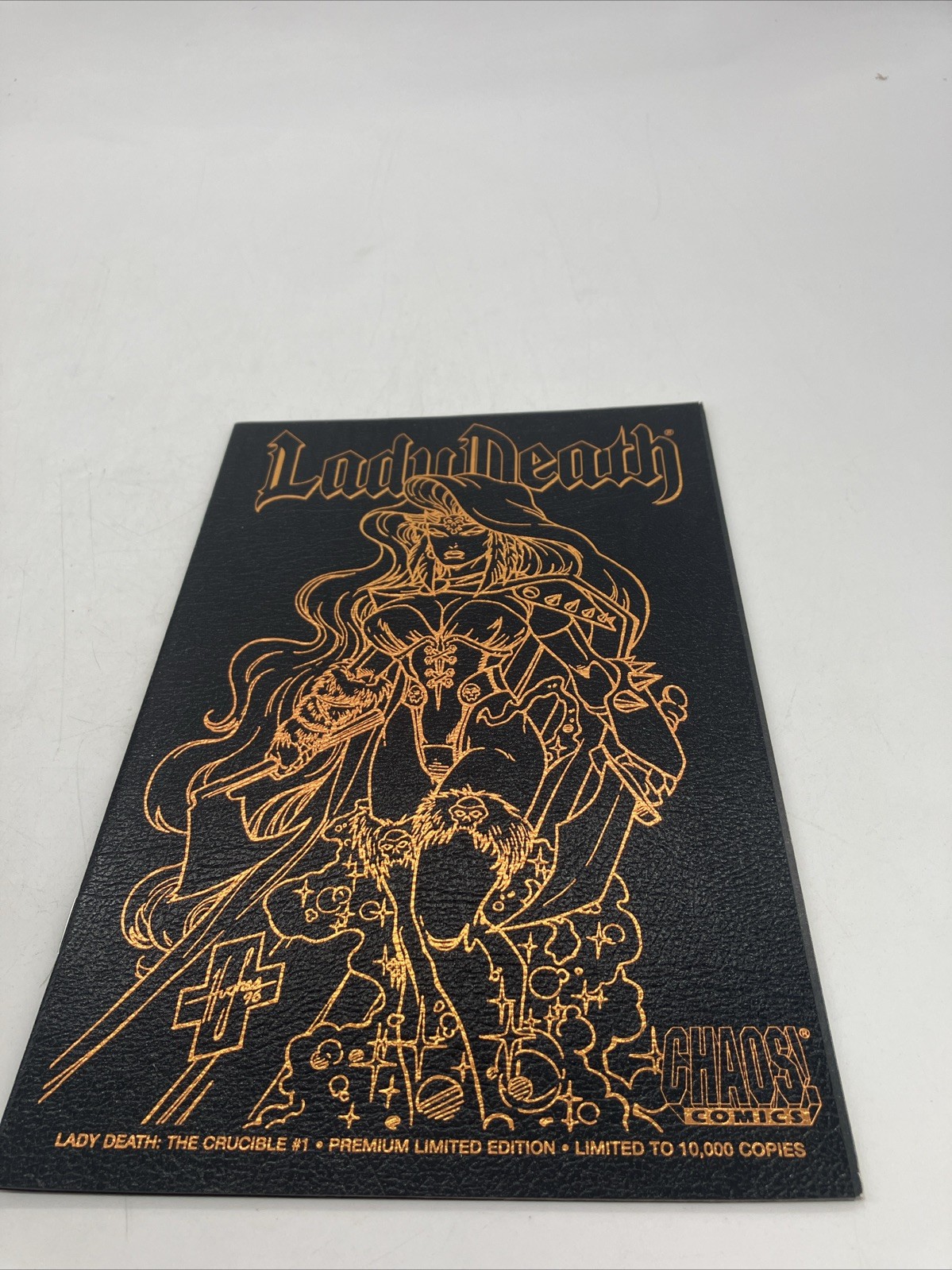 Lady Death the Crucible # 1 Leather Gold Foil Limited Edition Variant Ships Fast