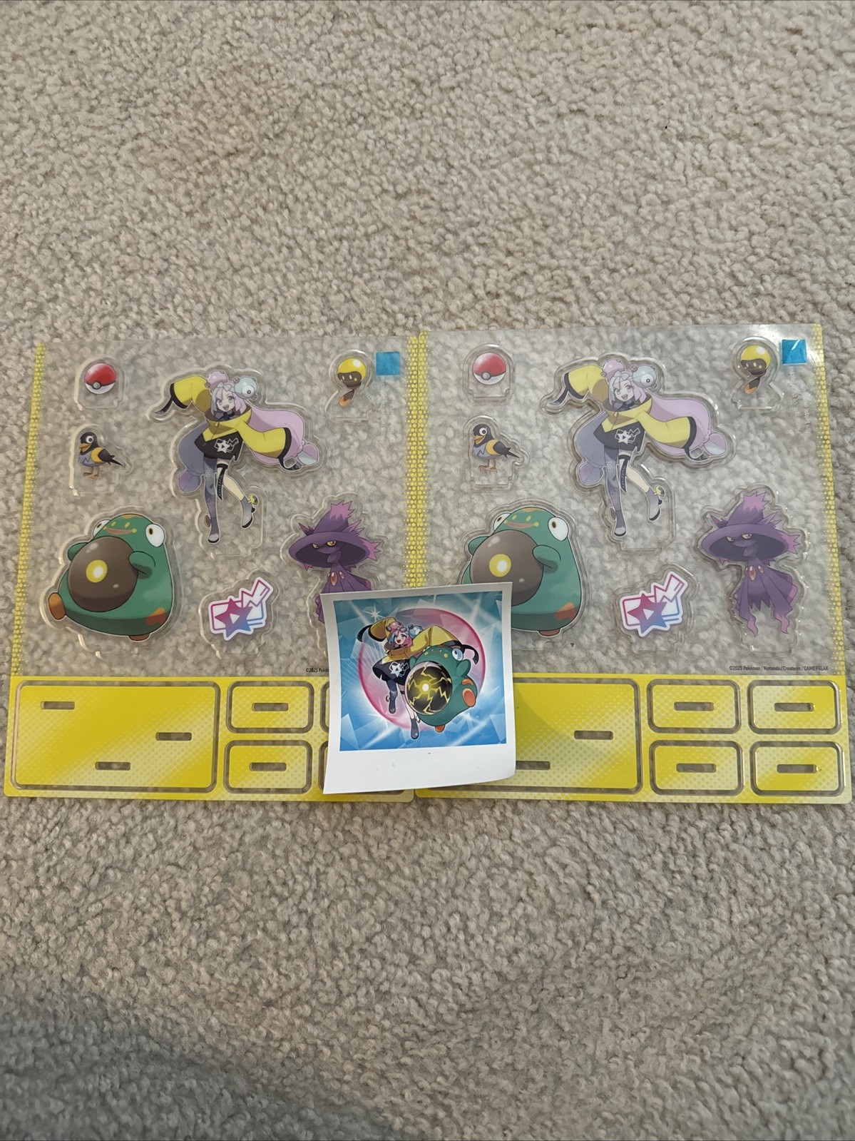 Pokemon TCG Iono’s Bellibolt Ex Premium Collection Sticker & Acrylic Stand Sheet