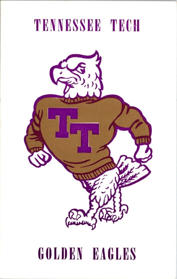 VINTAGE TENNESSEE TECH GOLDEN EAGLES COOKVILLE MASCOT Collegiate Postcard 1961