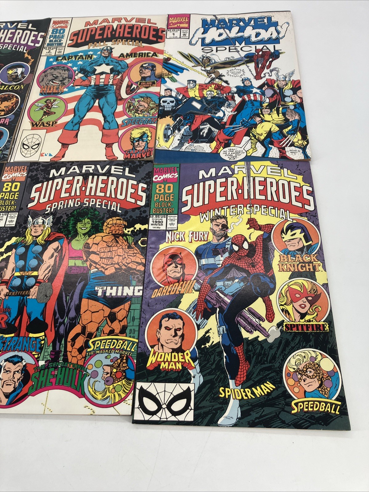 Marvel Super-Heroes Winter Fall Summer Special Lot of 6 1990 1991 1992