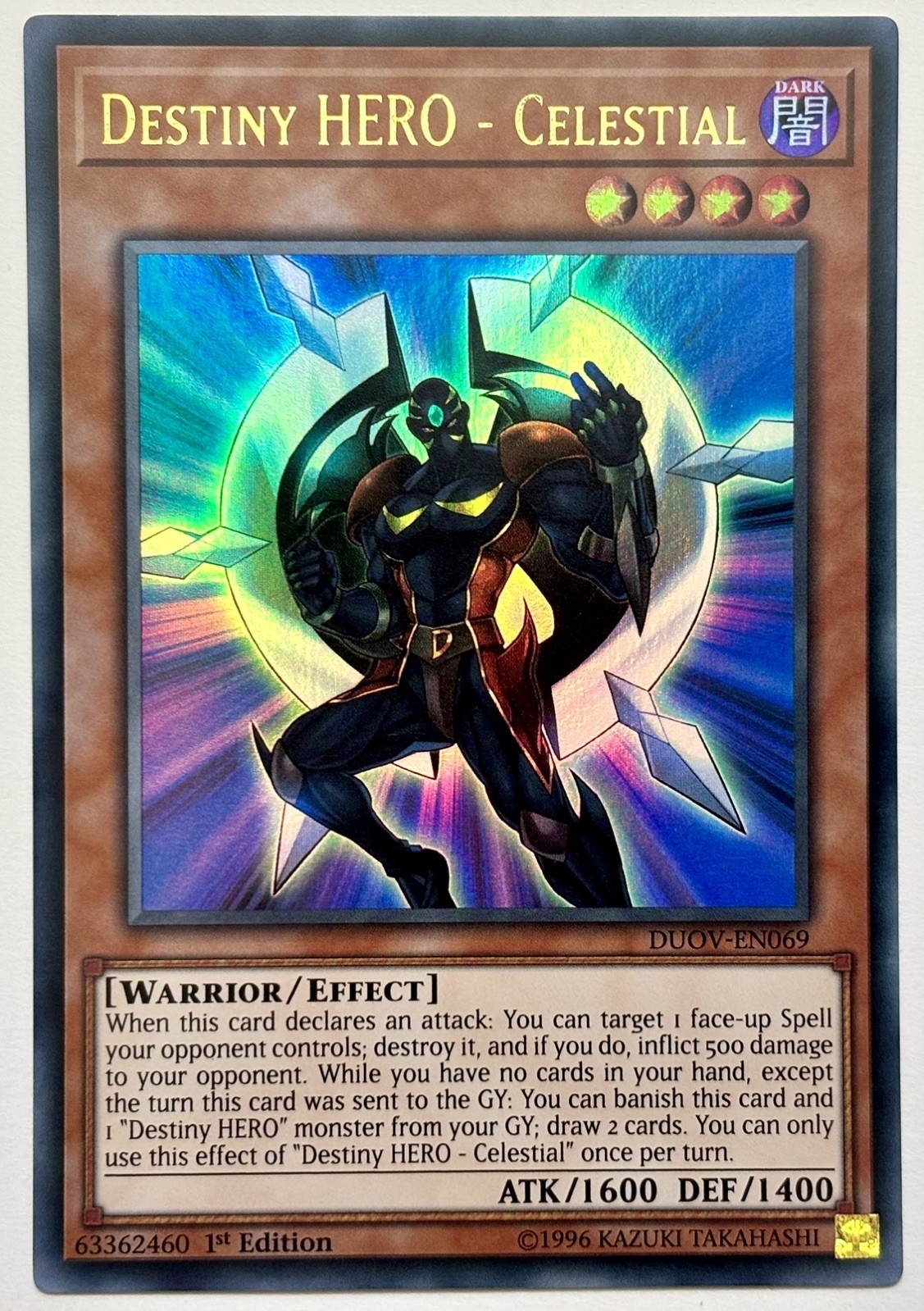 DUOV-EN069 Destiny Hero – Celestial – Ultra Rare 1st Edition Lightly Played