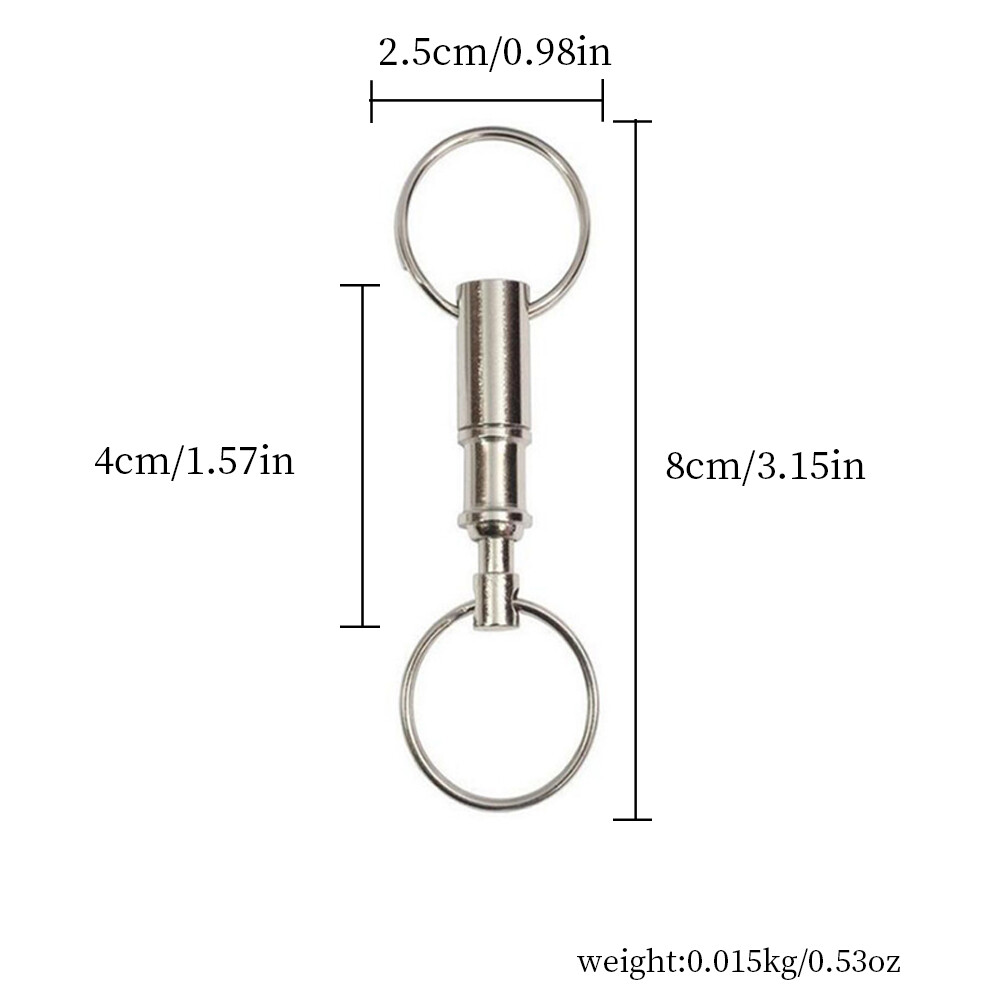 US 10-20 Pcs Handy Basics Quick Release Key Detachable Pull Apart Ring Keychain