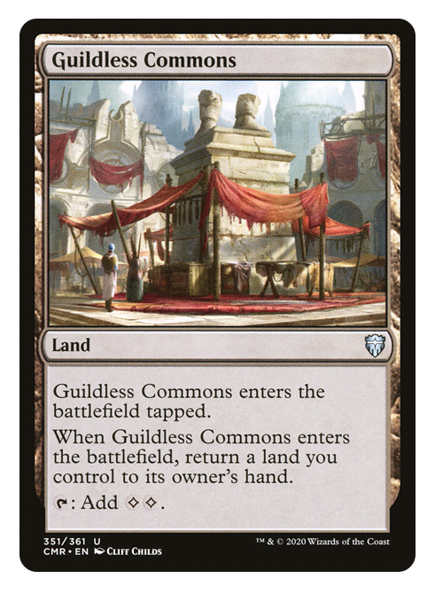 MTG – 1 x Guildless Commons – Uncommon Land – Commander Legends (CMR) – M/NM