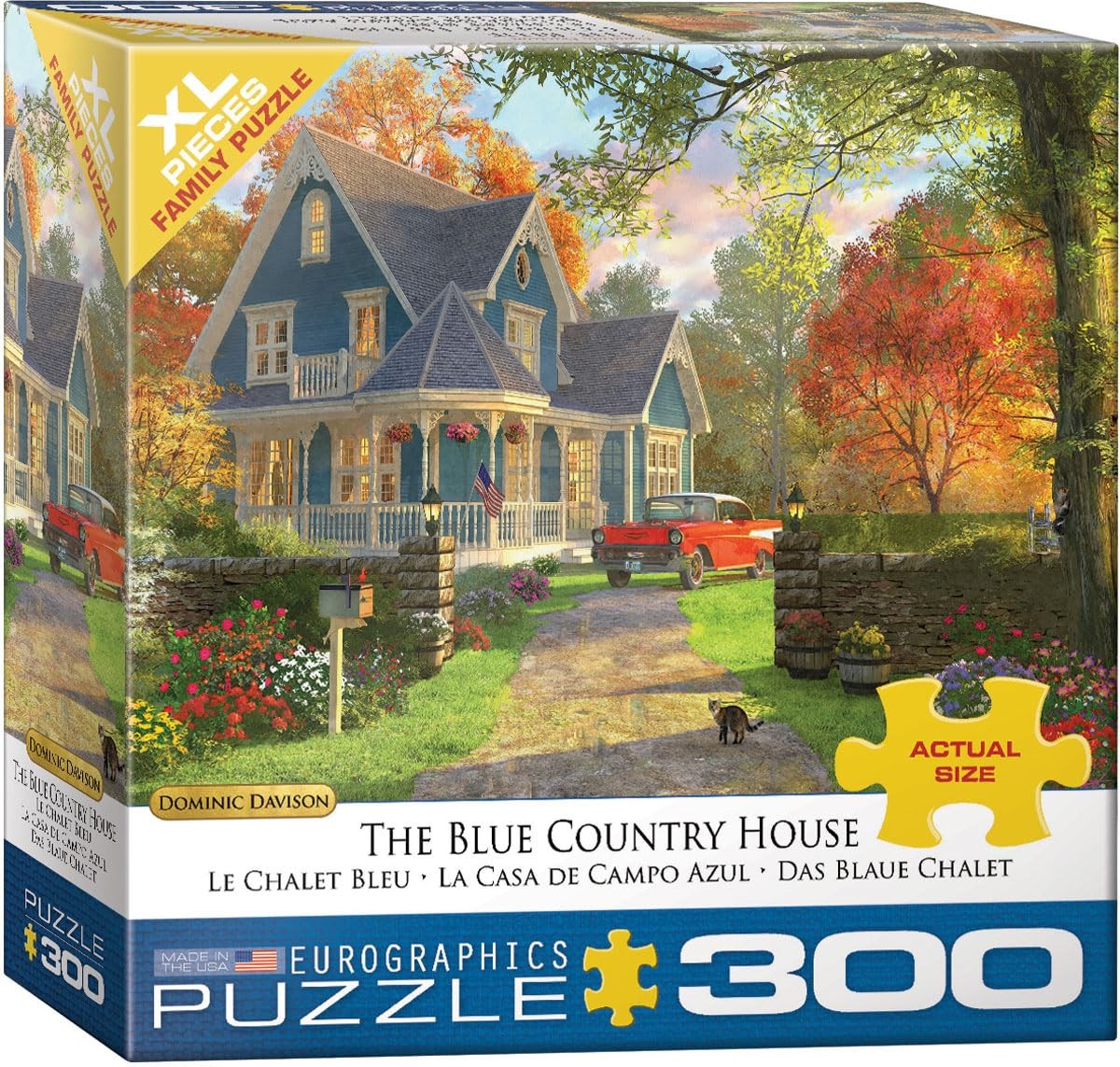 EuroGraphics Blue Country House 300-Piece Jigsaw Puzzle Dominic Davison