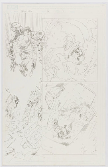 Iron Man #16 Original Comic Art Page #7 Carlo Pagulayan art Marvel Comics 2013
