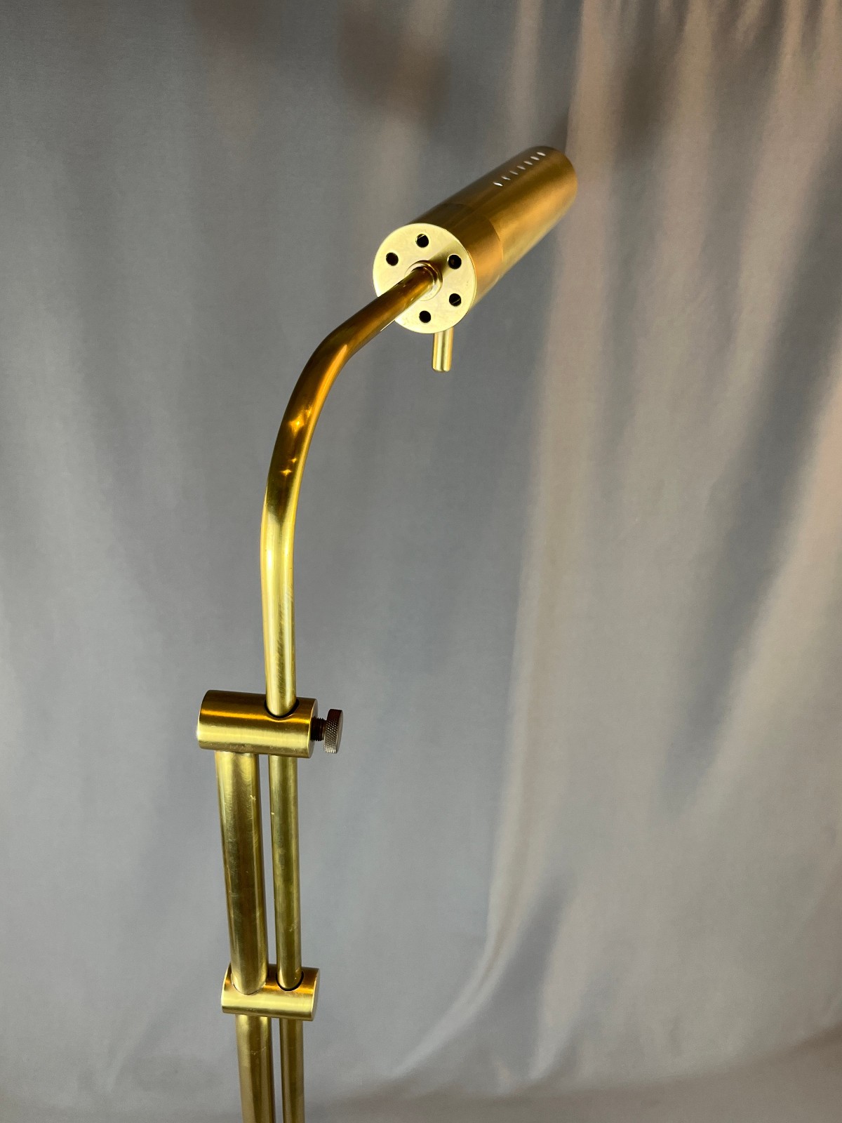 Mid-Century Frederick Cooper Brass Adjustable Pharmacy 35-54″ Floor Lamp (A)