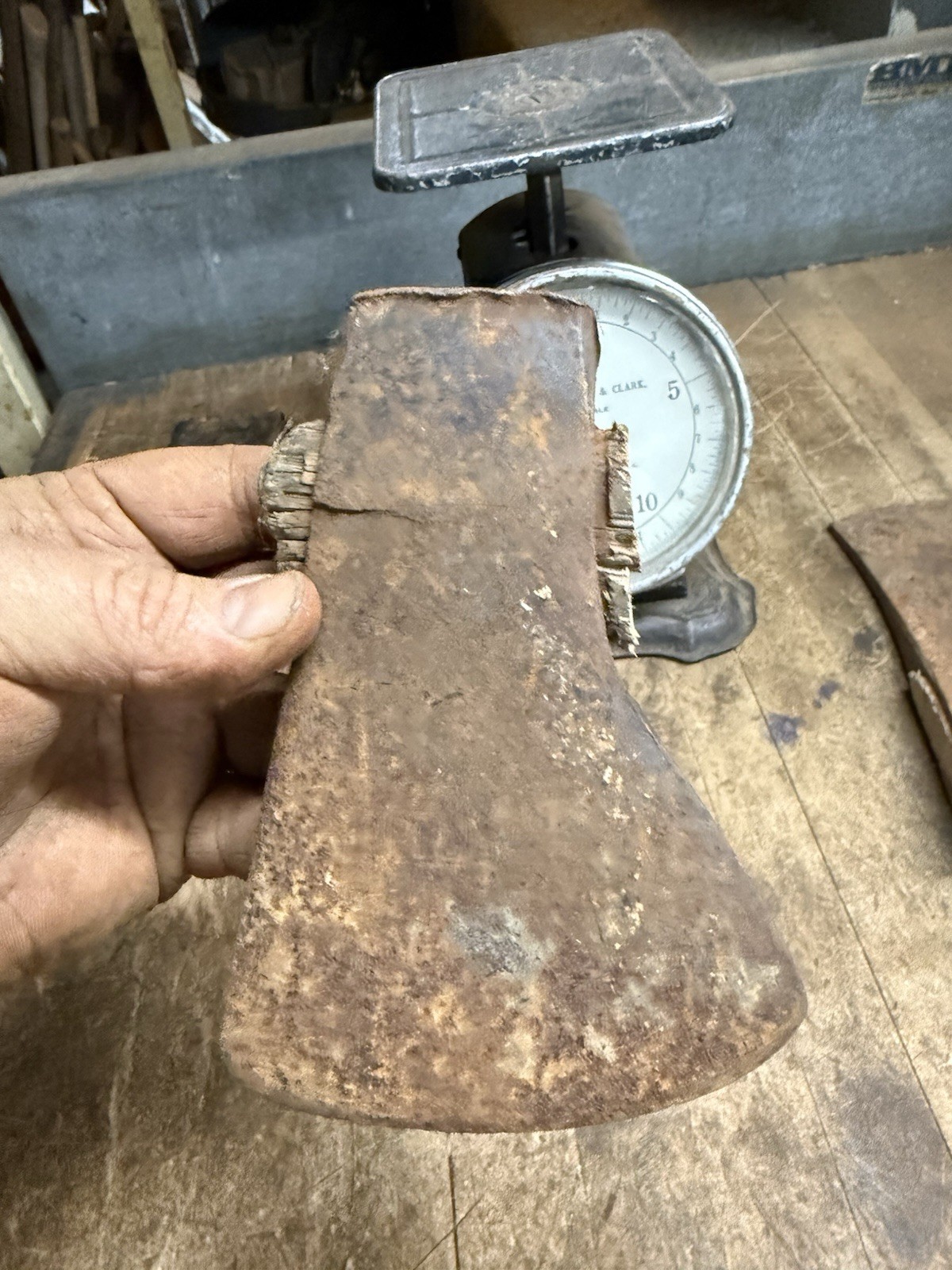 Vintage 1-1/2 Lb National Pattern Axe Hatchet Head Hand Tool Marked Plumb USA