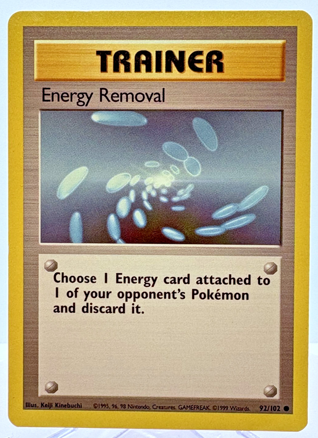 Energy Removal 92/102 Common Base Set WOTC Pokemon