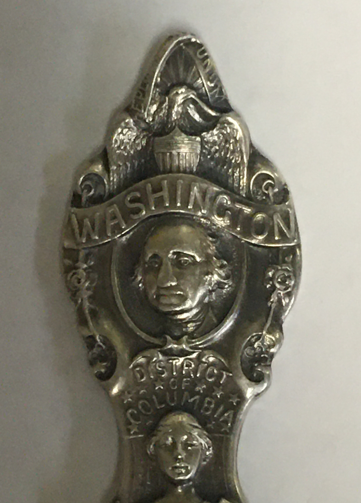 Washington Justitia Omnibus Vintage Souvenir Spoon US Collectible