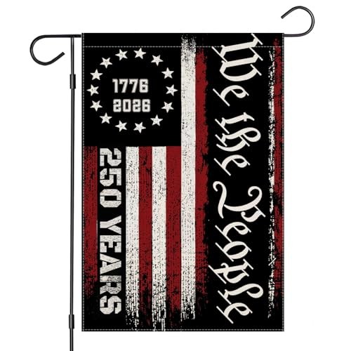 250 Years USA Anniversary Garden Flags for Outside,4th of July 12×18 Inch