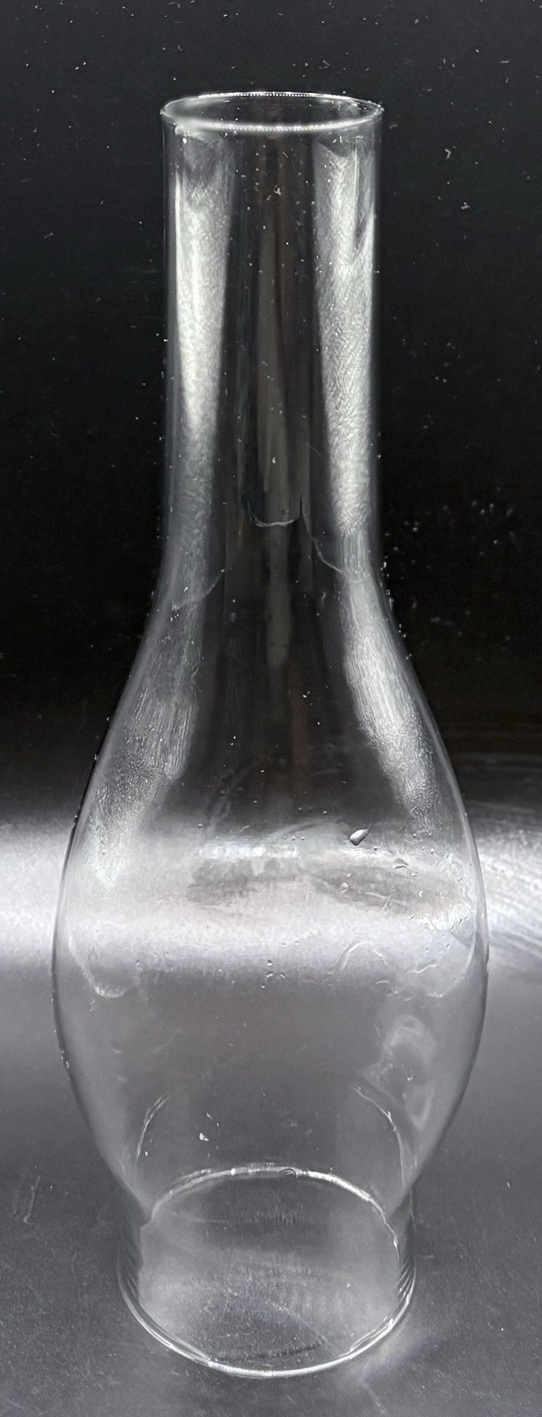 BP Lamp Clear Glass Duplex Oil Lamp 10” Chimney Oval Bulge 2 1/2” Fitter