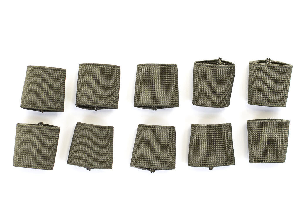 1″ Mil-spec Elastic Webbing Strap Keepers – Ranger Green – For MOLLE ALICE Packs