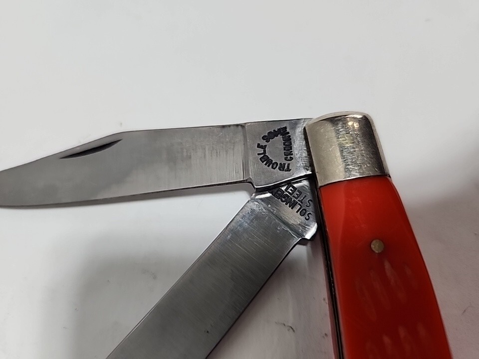 TROUBLESOME CREEK Knife 2 Blade Red Handles