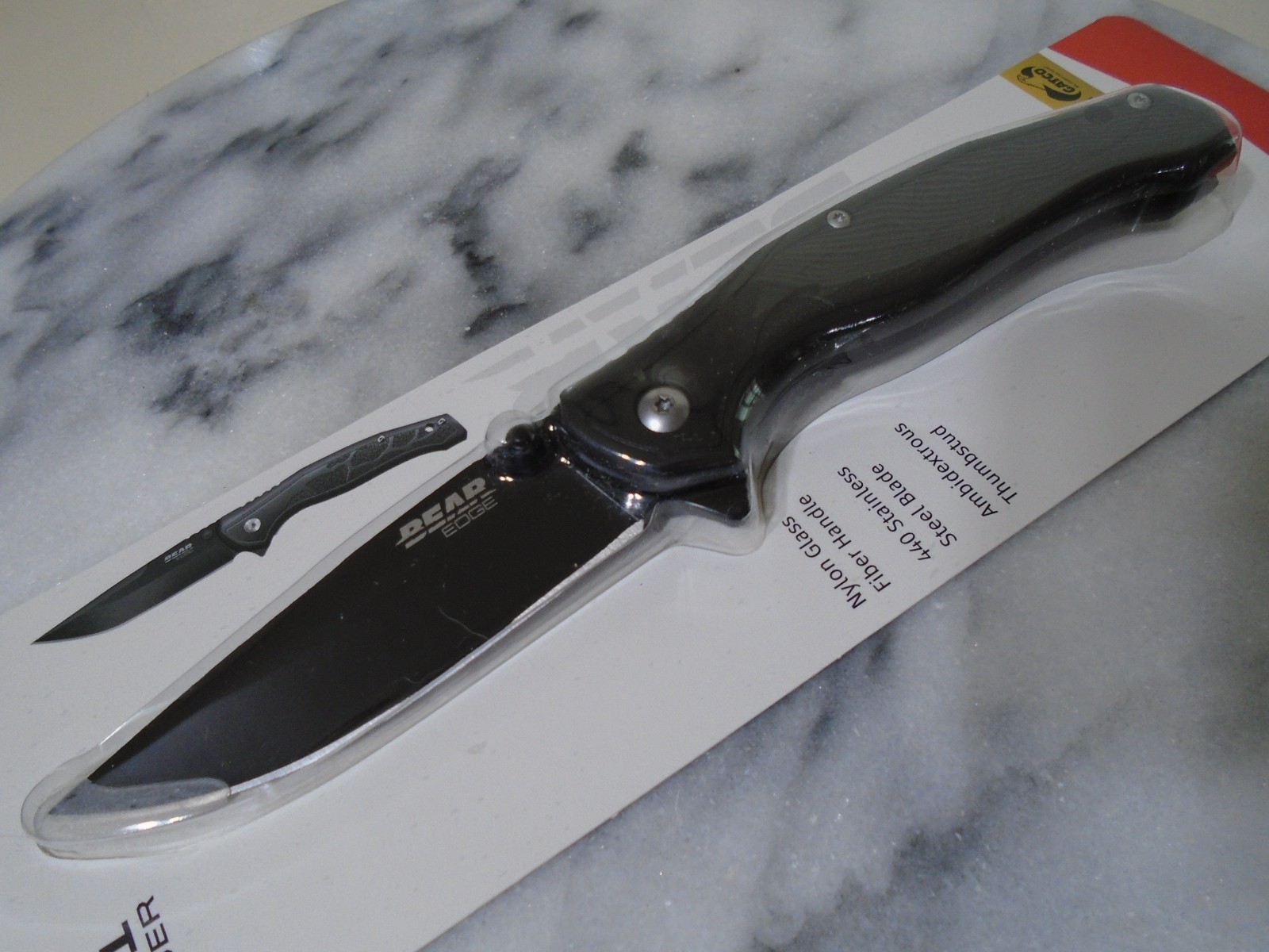 Bear Edge Brisk Assisted Open Blackout Pocket Knife Folder 440 Stainless 541 New