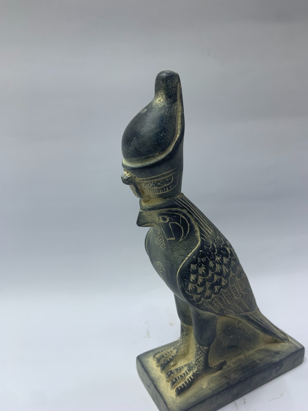 RARE ANCIENT EGYPTIAN STATUE Stone Pharaonic Horus Ra Falcon God Warrior Statue