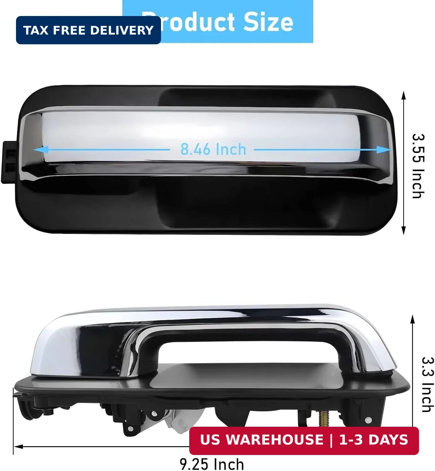 Compatible with Ford F150 Door Handle,2015-2020 F150 Front/Rear Passenger Exteri