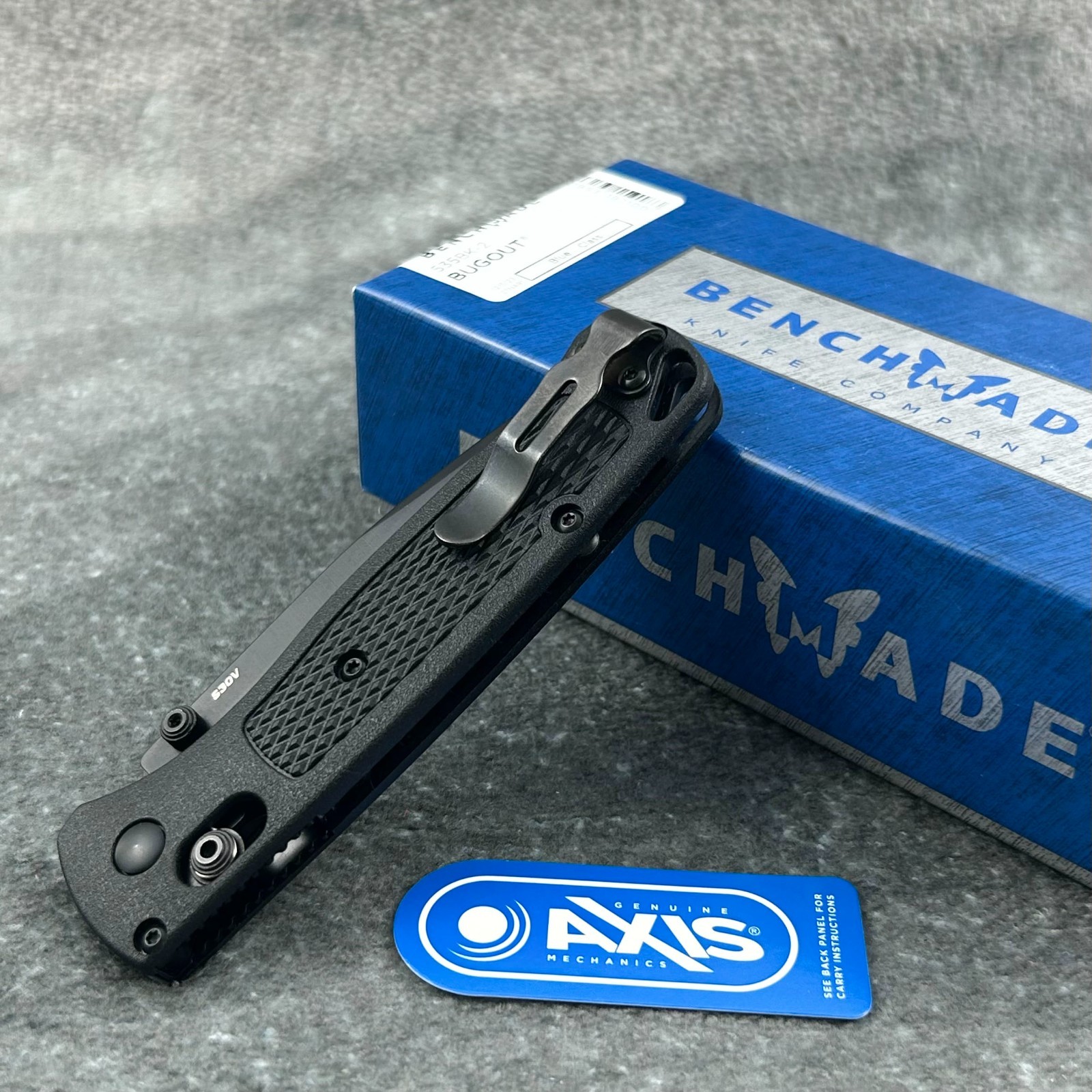 Benchmade-Knives Bugout-(535BK-2) Black CF-Elite Handle CPM-S30V-Steel Knives