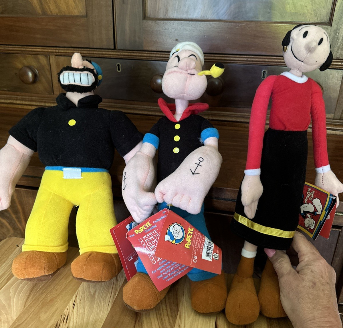 Popeye, Olive Oil And Brutus Stuffed Plush Toy Set NEW With Tags