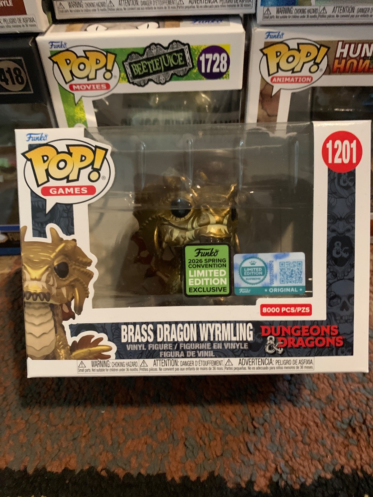 Funko Pop! Vinyl: Dungeons & Dragons Brass Dragon Wyrmling #1201 #8000 Pieces