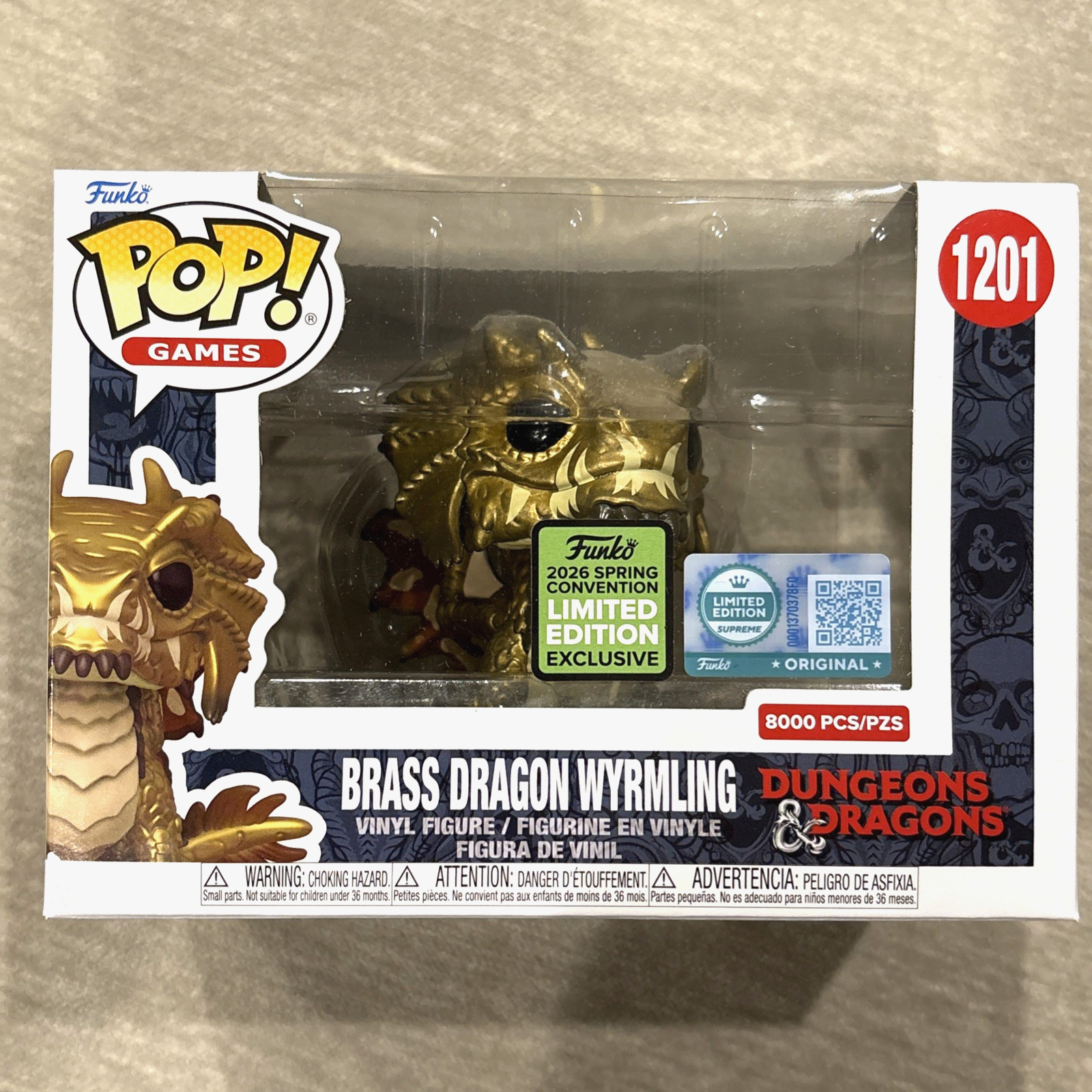 Funko Pop Games 1201 Dungeons and Dragons Brass Dragon Wyrmling Figure LE 8000