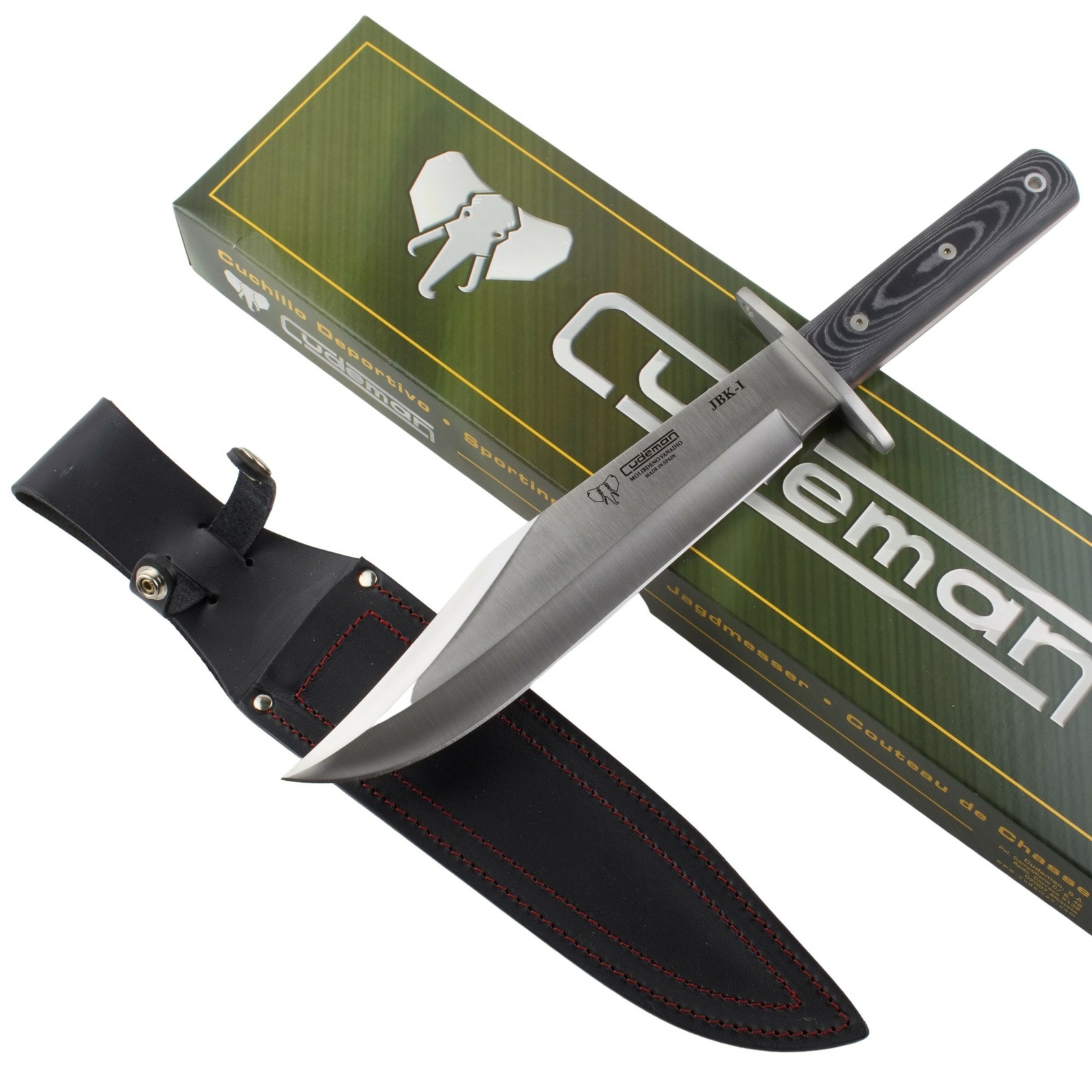 Cudeman Black Canvas Micarta Bowie Fixed Blade Knife CUD106M Spain