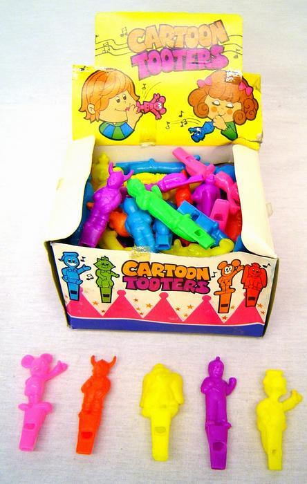 Vintage 1970’s Cartoon Tooter Whistles Store Display Ultra Man Dumbo Mickey