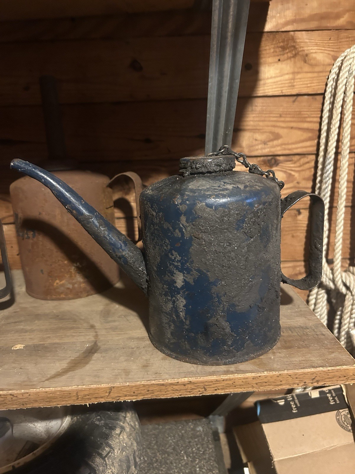 3 antique eagle oil cans