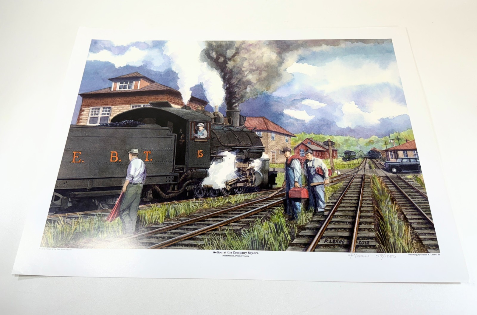 Company Square Robertsdale Pennsylvania P Lerro Railroad Litho Print 18″x24″