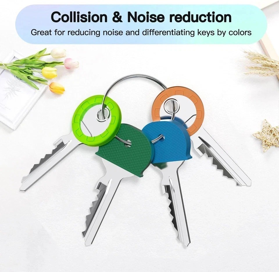 54PCS Key Caps Covers Tags, Plastic Key Color Identifiers for Standard Flat Hous