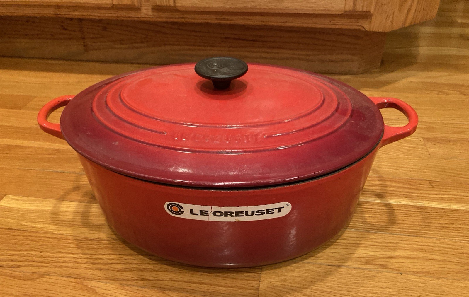 Le Creuset Dutch Oven #33 Flame Orange Oval Cast Iron 8qt