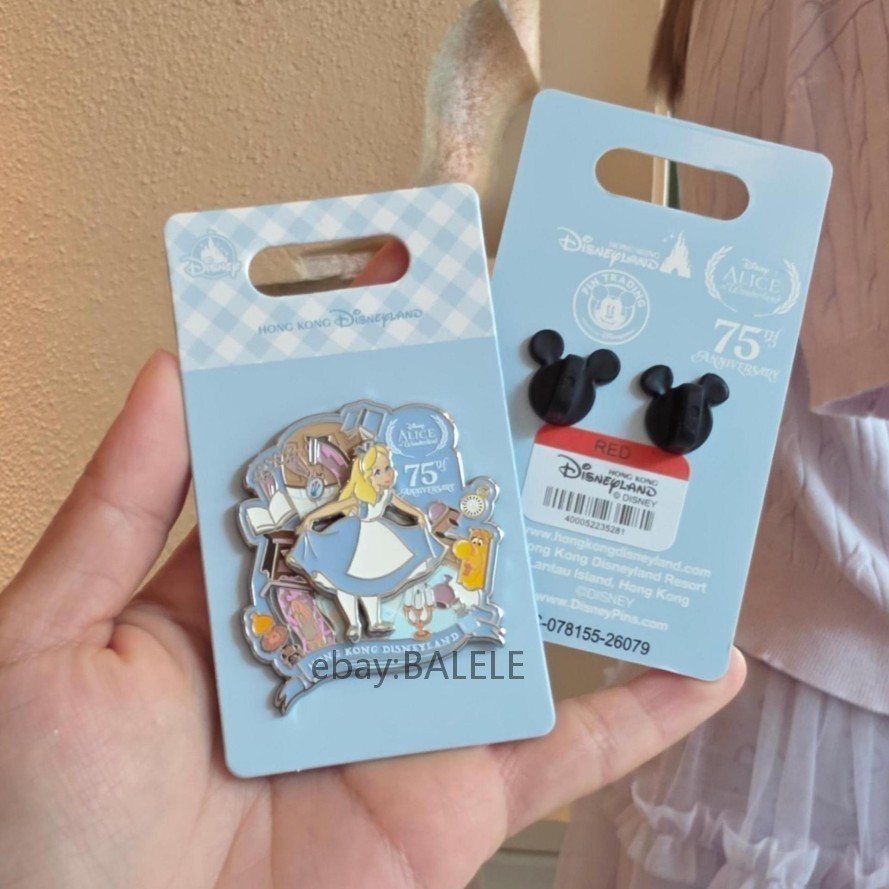 Authentic Disneyland Alice in Wonderland 75th Anniversary Pin 2026 New HKDL