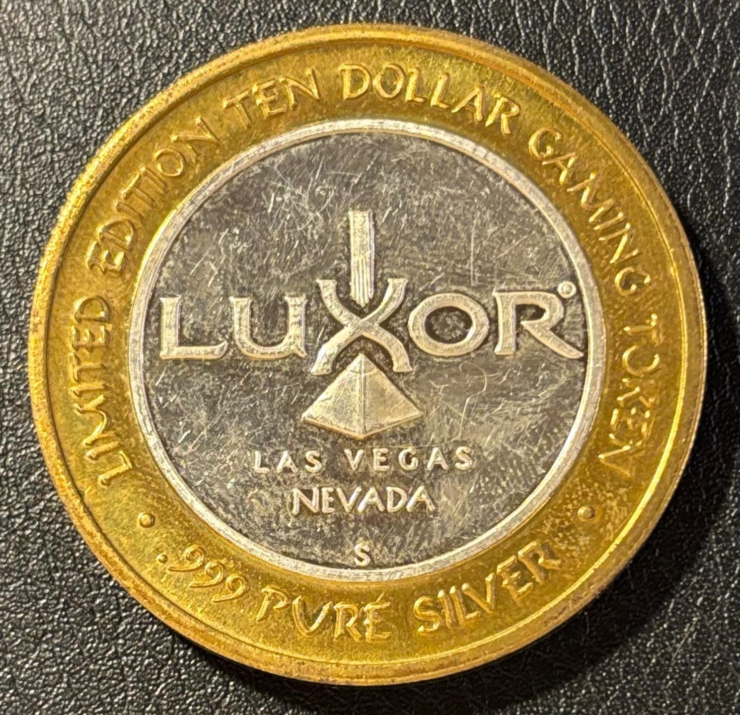 .999 $10 Silver Strike | Gambling Token | Luxor Tutankhamun King Tut | Las Vegas