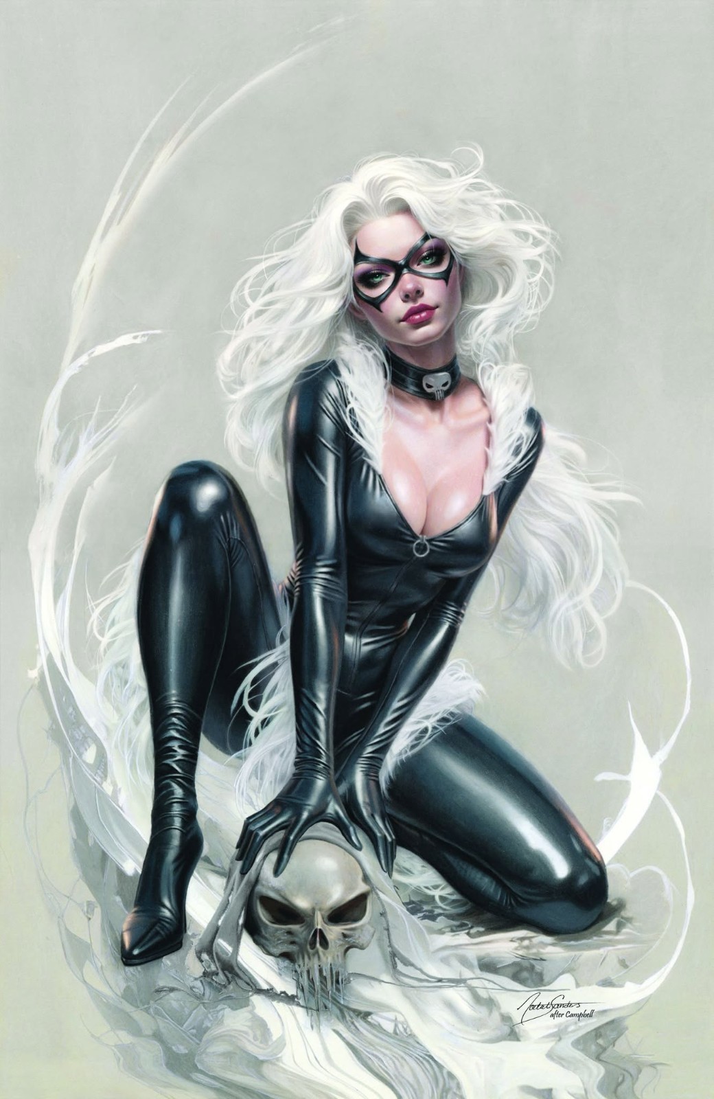 BLACK CAT #11 NATALI SANDERS SDCC EXCL CAMPBELL VIRGIN VARIANT SPIDER-MAN HOT!