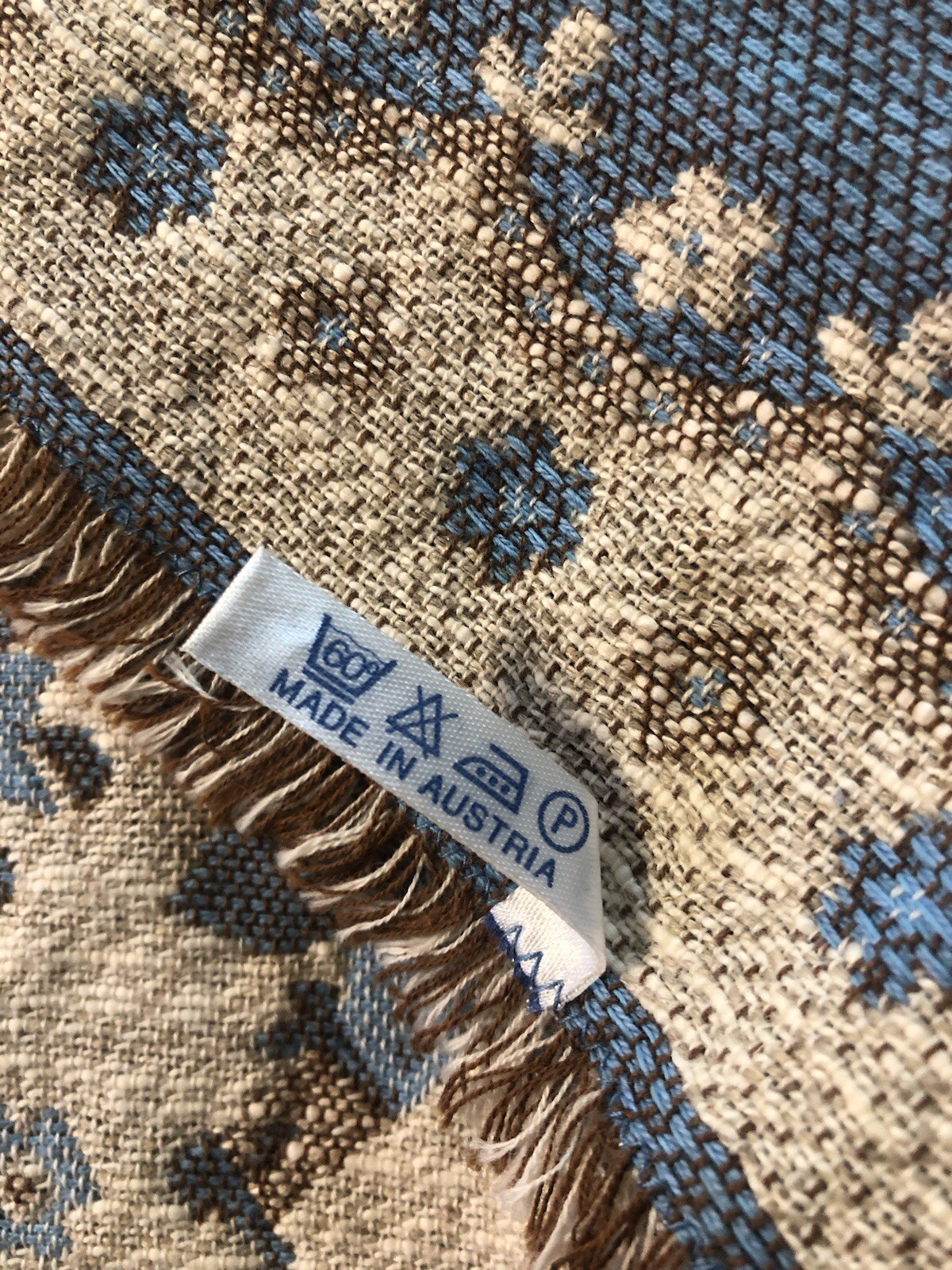 Made In Austria Cotton/Linen Table Cloth Covering Country Cottage (some Stains)