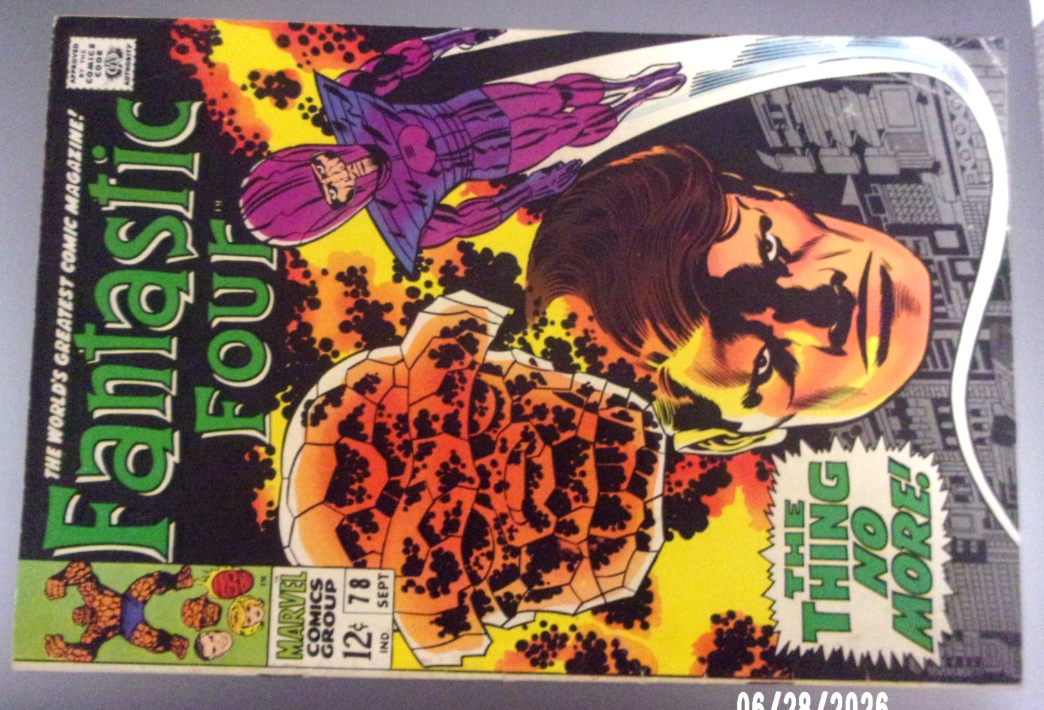 FANTASTIC FOUR #78 1968 SOLID VG+ WIZARD IS BACK AND THE THING NO MORE?