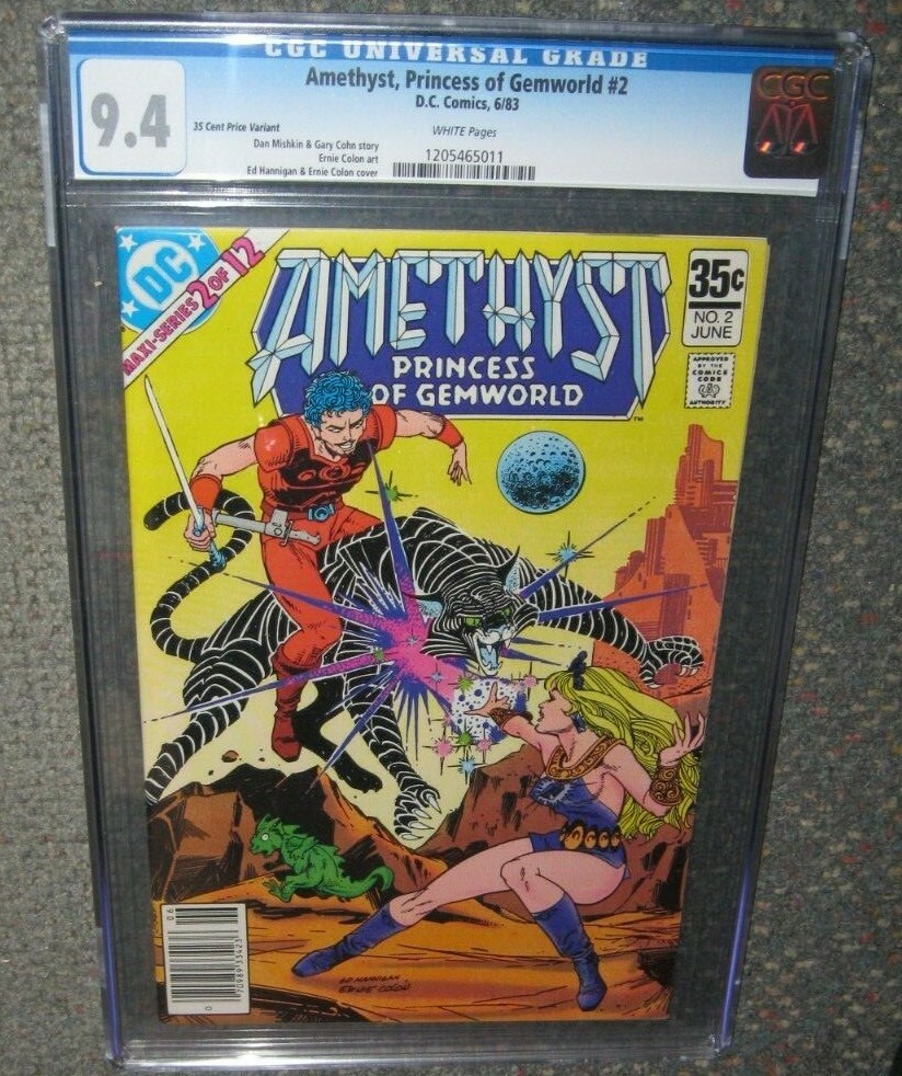 CGC 9.4 AMETHYST PRINCESS GEMWORLD #2 35c VARIANT LESS THAN 10,000 IN PRODUCTION